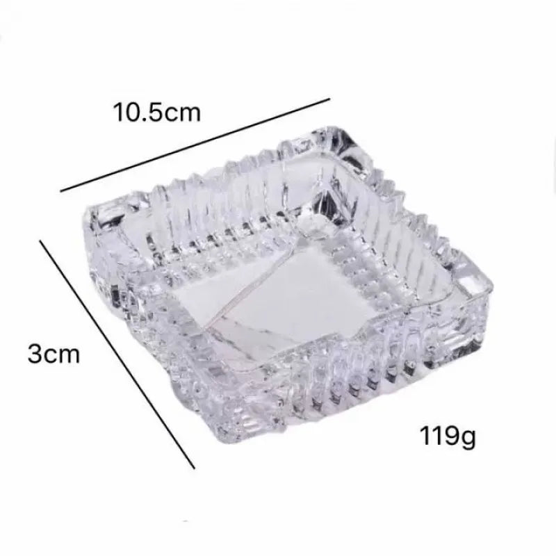 crystal heavy glass ashtray main image