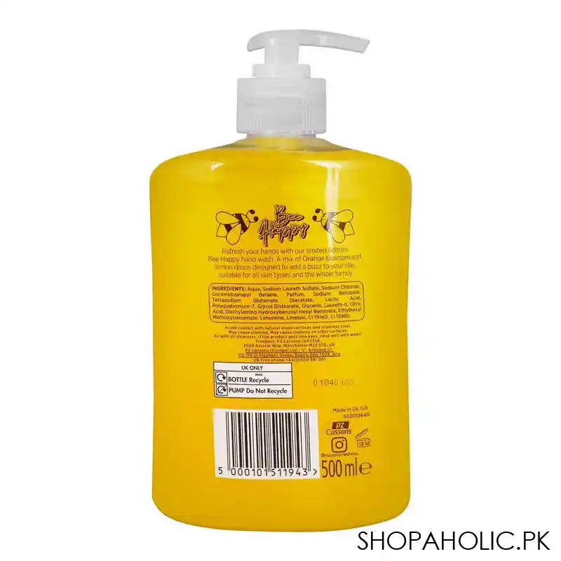 Cussons Creations Bee Happy Orange Blossom & Lemon Drop Antibacterial Hand Wash, 500ml - Image 2