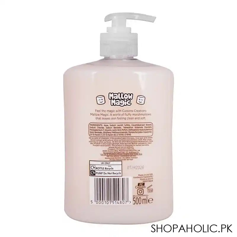 Cussons Creations Mallow Magic Foamalicious Marshmallow Antibacterial Hand Wash, 500ml - Image 3