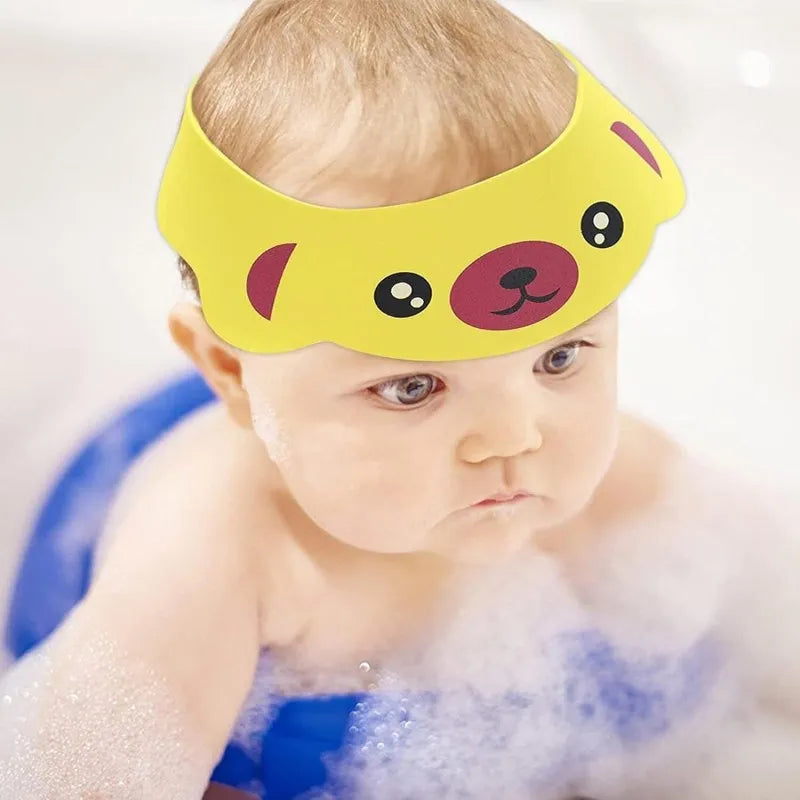 cute cartoon printed baby shower cap image4