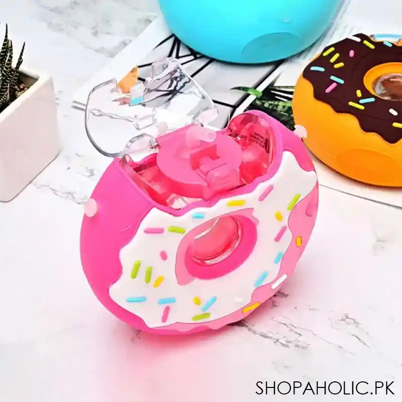 cute donut shape water bottle for kids   350ml main image