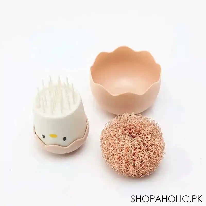 cute eggshell kitchen cleaning brush image4