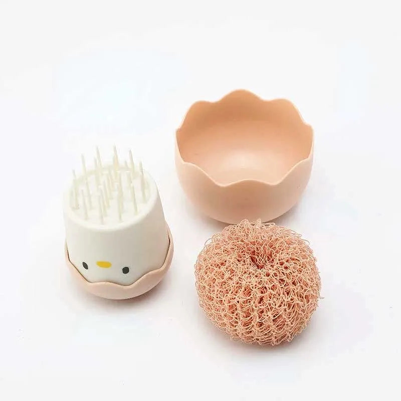 cute eggshell kitchen cleaning brush image4