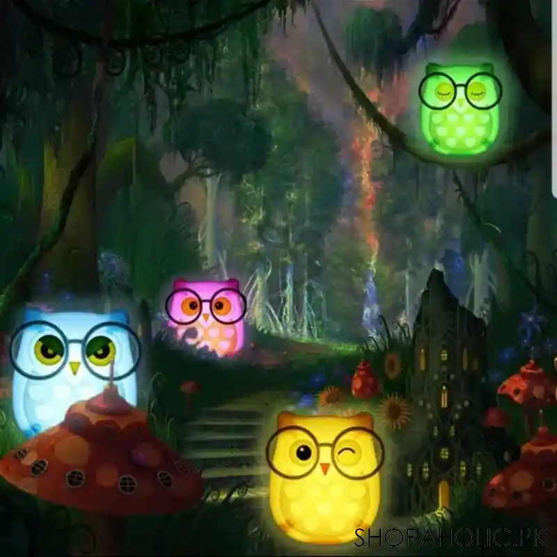 cute owl sensor night light main image