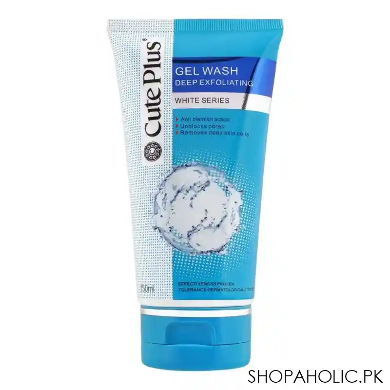 cute plus white series deep exfoliating gel wash, 150ml main image