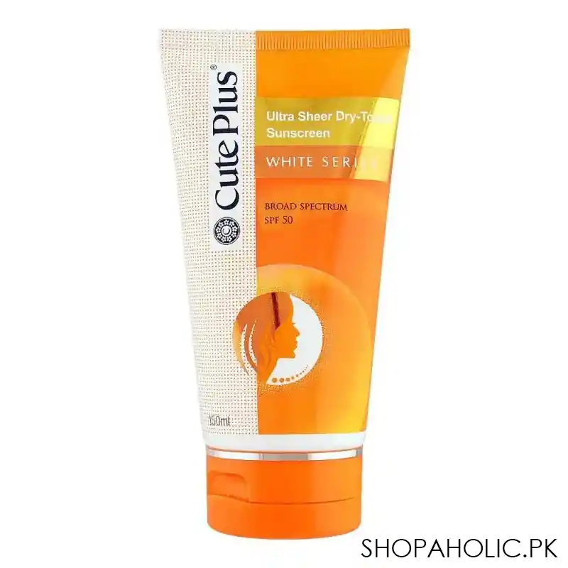 cute plus white series ultra sheer dry touch sunscreen, spf50, 150ml main image