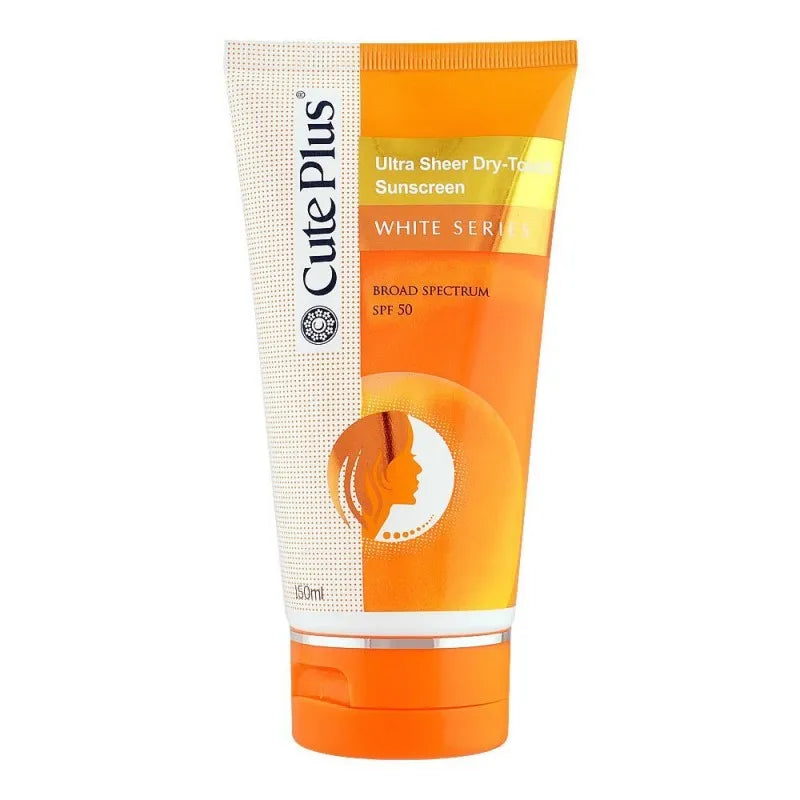 cute plus white series ultra sheer dry touch sunscreen, spf50, 150ml main image