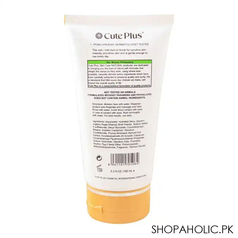 Cute Plus White Series Whitening Apricot Sensitive Skin Gentle Scrub 150ml - Image 2