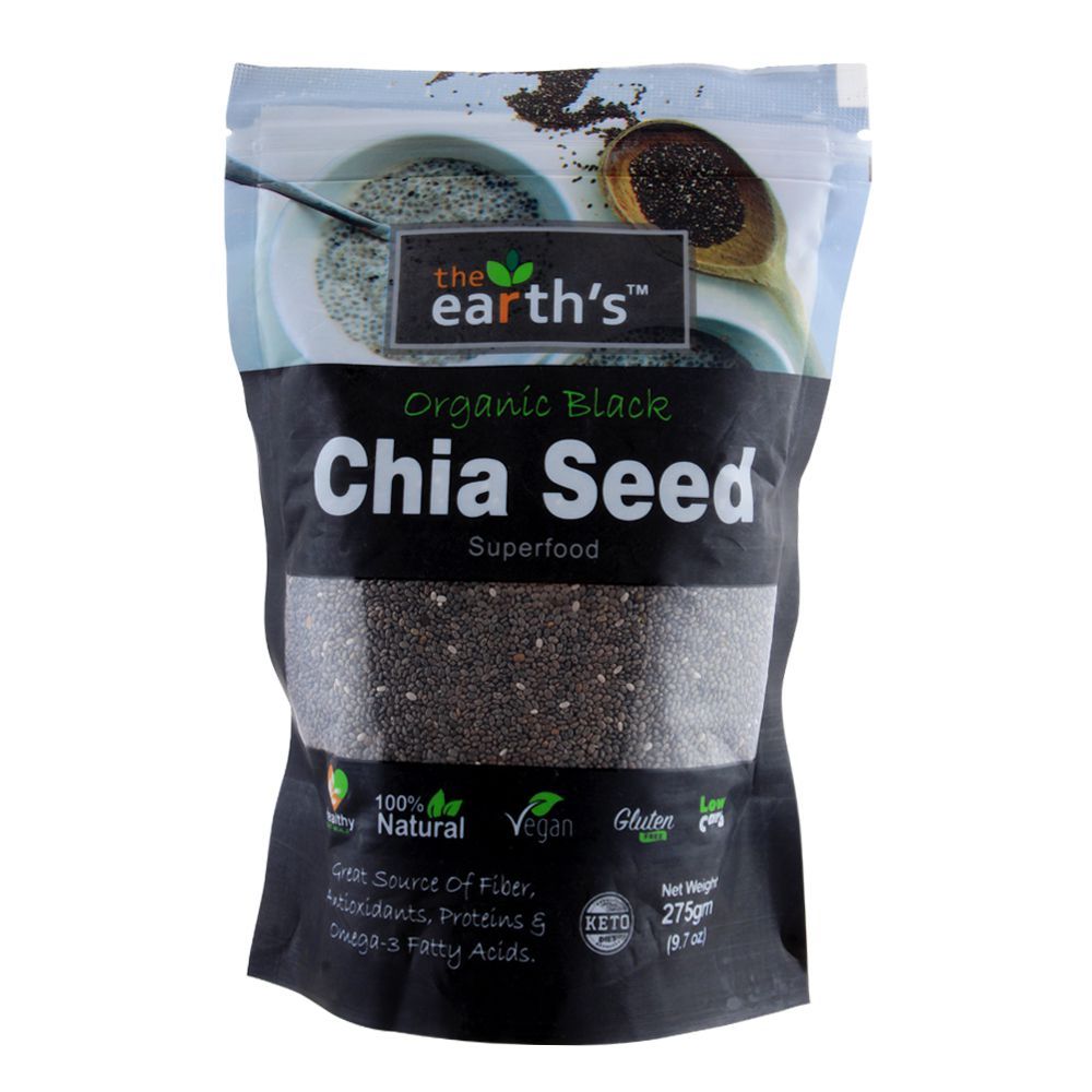 The Earth's Organic Black Chia Seed, 275g - Main Image