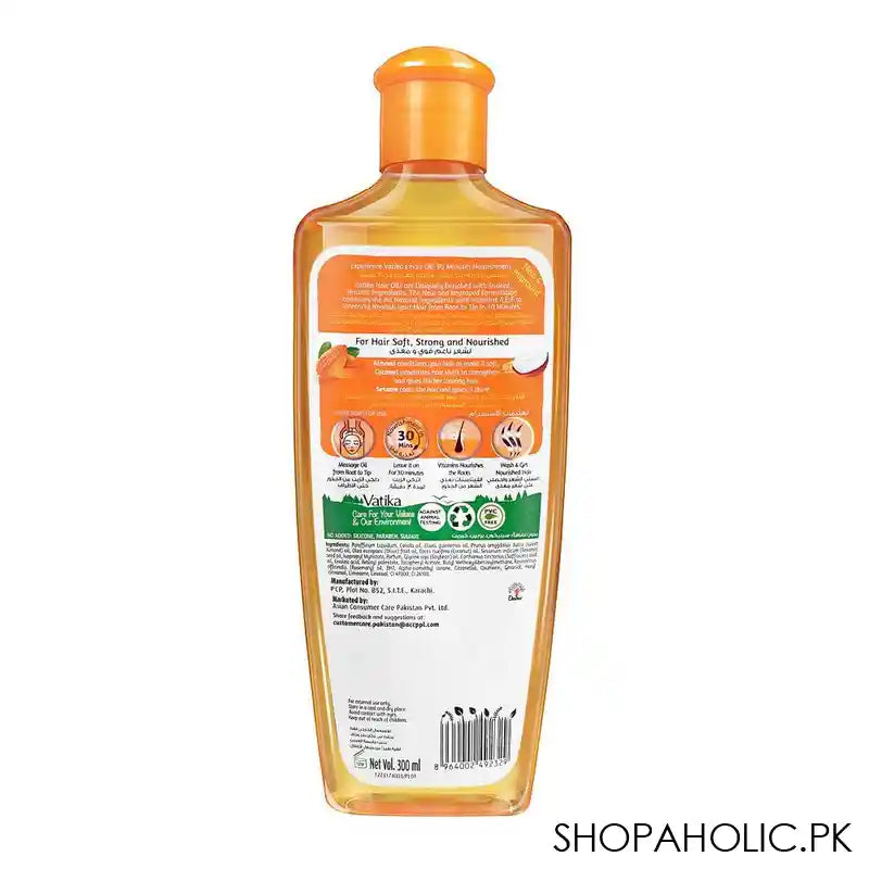 Dabur Vatika Almond Enriched Hair Oil, 300ml - Image 3