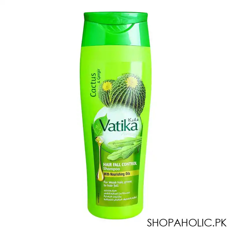 Dabur Vatika Naturals Cactus & Gergir Hairfall Control Shampoo, For Weak Hair, 360ml - Main Image