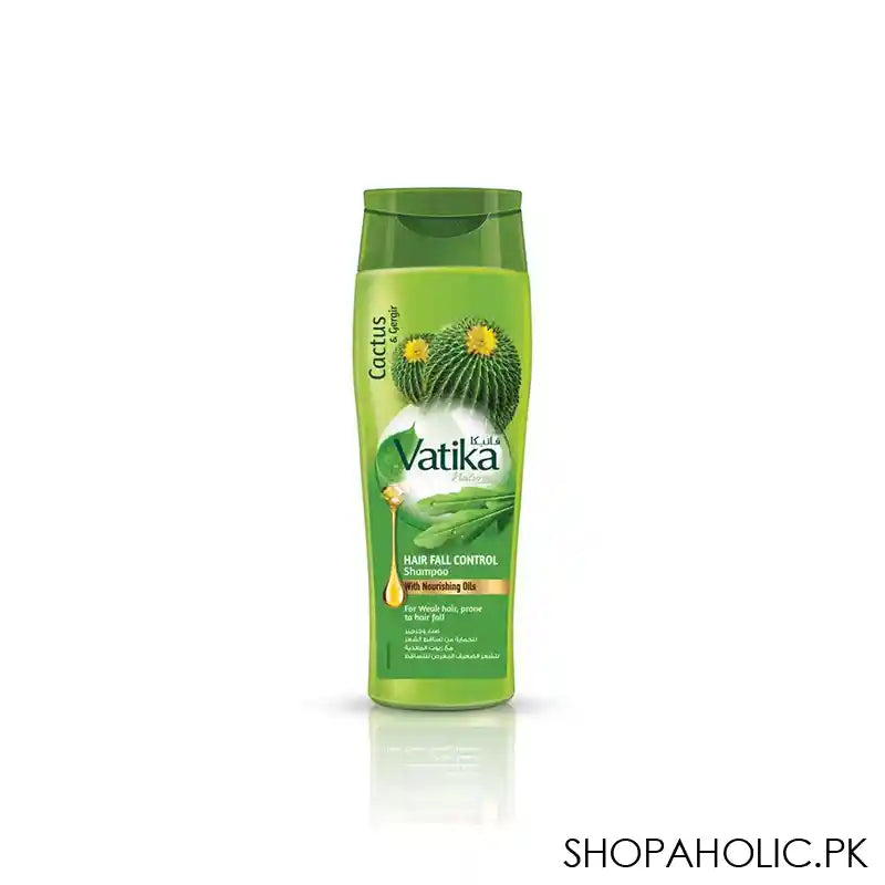 Dabur Vatika Naturals Cactus & Gergir Hairfall Control Shampoo, For Weak Hair, 360ml - Image 3