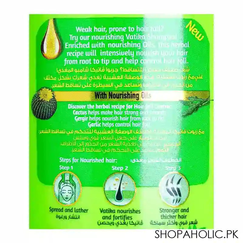 Dabur Vatika Naturals Cactus & Gergir Hairfall Control Shampoo, For Weak Hair, 360ml - Image 5