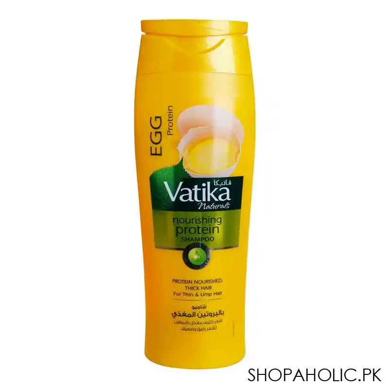 Dabur Vatika Naturals Egg Protein Nourishing Protein Shampoo, For Thin & Limp Hair, 360ml - Image 5