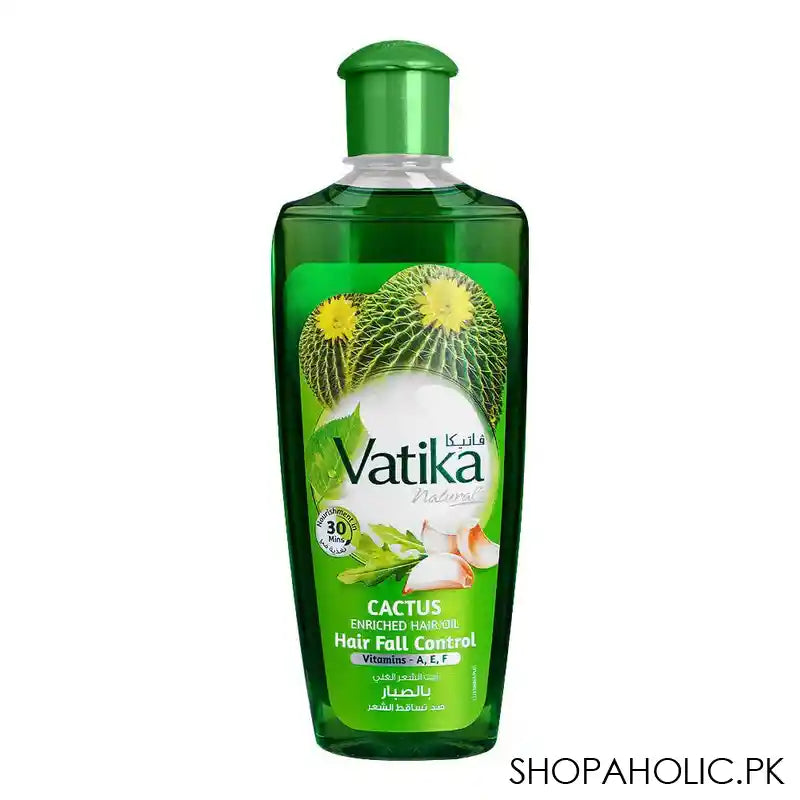 Dabur Vatika Naturals Hair Fall Control Cactus Enriched Hair Oil, 200ml - Main Image