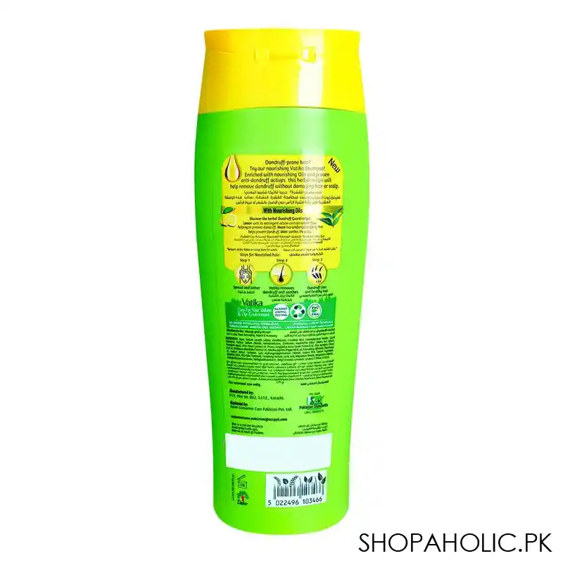 Dabur Vatika Naturals Neem & Lemon Dandruff Guard Shampoo, 360ml - Image 4