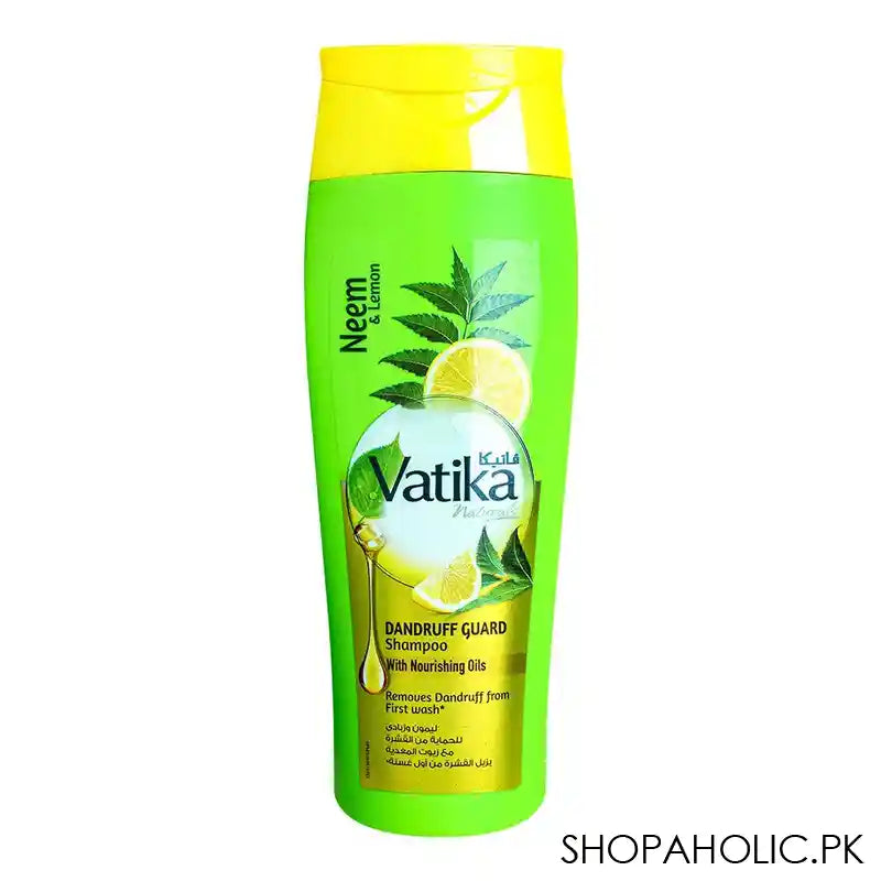 Dabur Vatika Naturals Neem & Lemon Dandruff Guard Shampoo, 360ml - Main Image