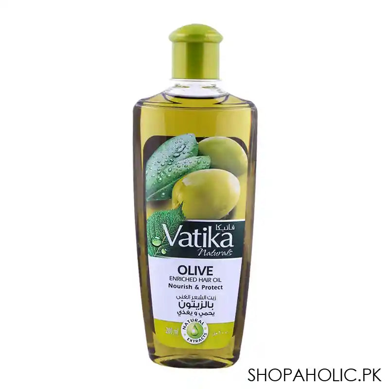 Dabur Vatika Naturals Olive Nourish & Protect Enriched Hair Oil, 200ml - Main Image