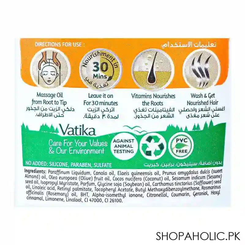 Dabur Vatika Naturals Soft & Shine Almond Enriched Hair Oil, Vitamins-A,E,F, 200ml - Image 3