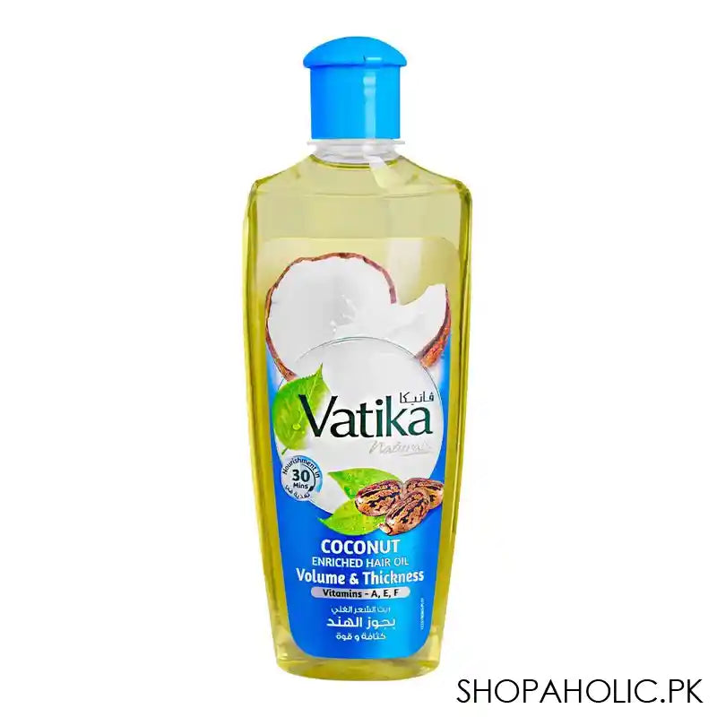 Dabur Vatika Naturals Volume & Thickness Coconut Enriched Hair Oil, 200ml - Main Image