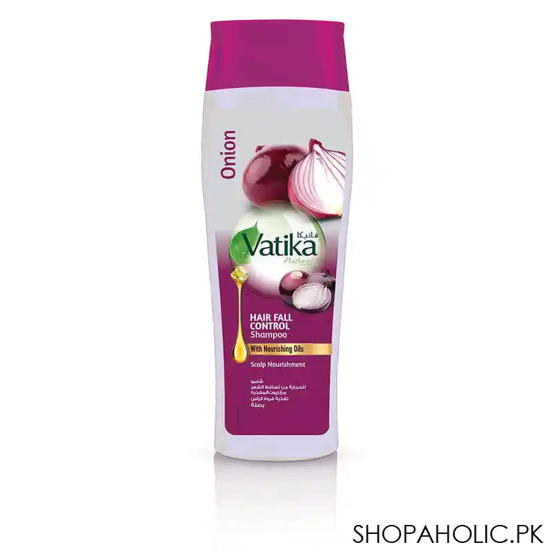 Dabur Vatika Onion Hair Fall Control Shampoo With Nourishing Oils, Scalp Nourishment, 185ml - Main Image