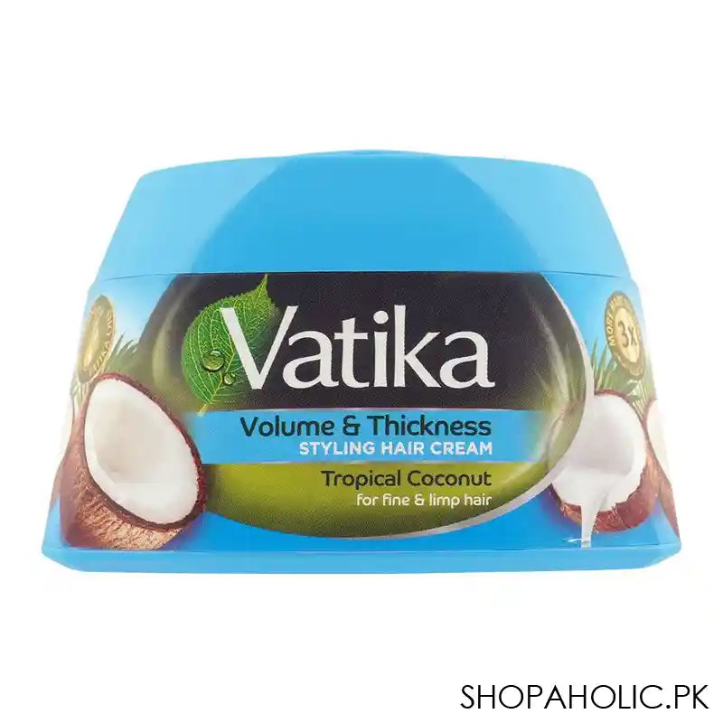 Dabur Vatika Tropical Coconut Volume & Thickness Styling Hair Cream, 140ml - Image 2