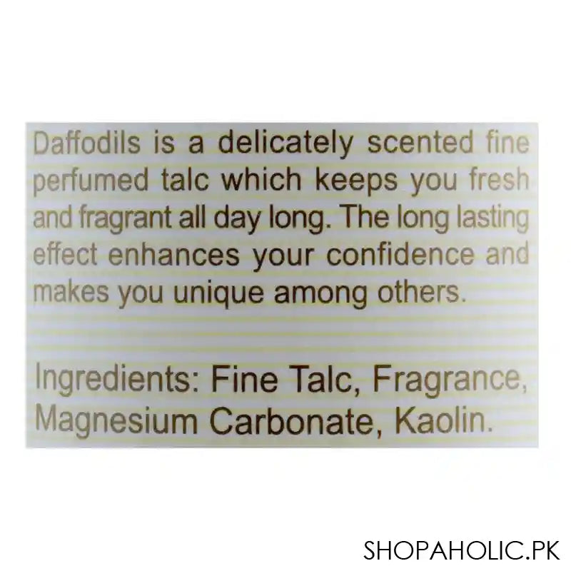 Daffodils Radiance Fine Perfumed Talcum Powder, 250g - Image 3