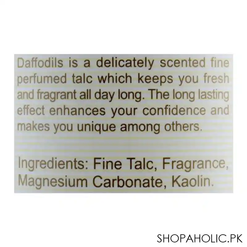 daffodils sweet dream fine perfumed talcum powder, 125g image3