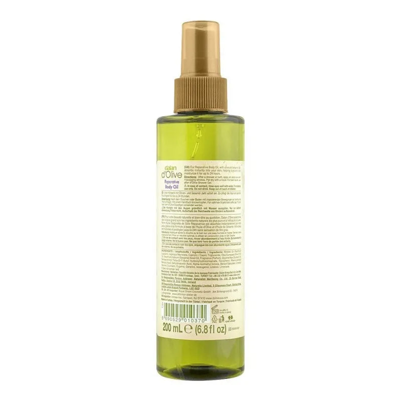 dalan d' olive with pure olive oil reparative body oil, 200ml image2