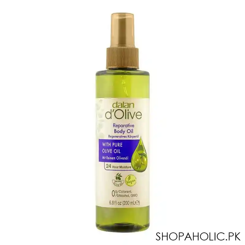 dalan d' olive with pure olive oil reparative body oil, 200ml main image