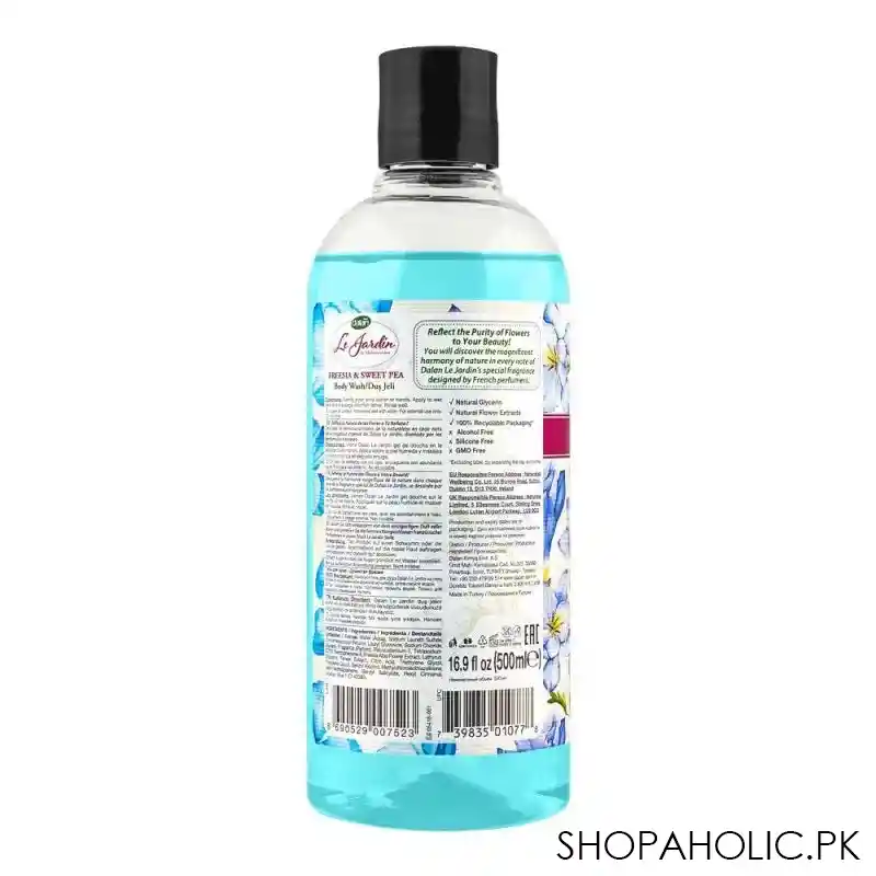 dalan le jardin freesia & sweet pea ultra rich perfumed body wash, alcohol free, 500ml image2