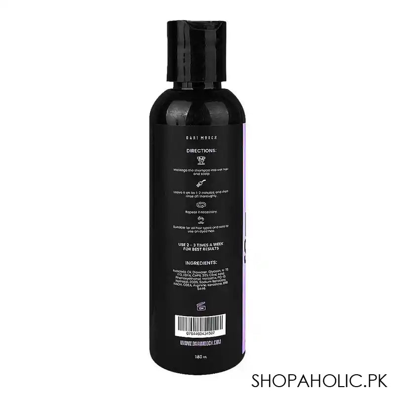 Dari Mooch Keratin Shampoo, Avacado Oil & Keratin, 180ml - Image 4