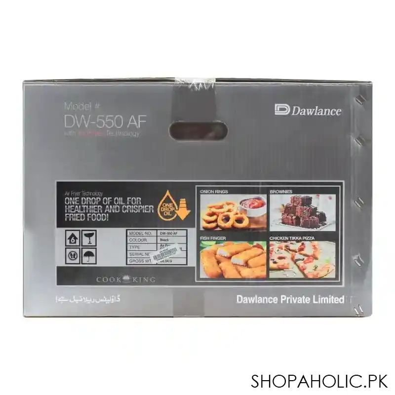 dawlance air fryer + convection microwave oven, 30 liters, dw 550 af image4