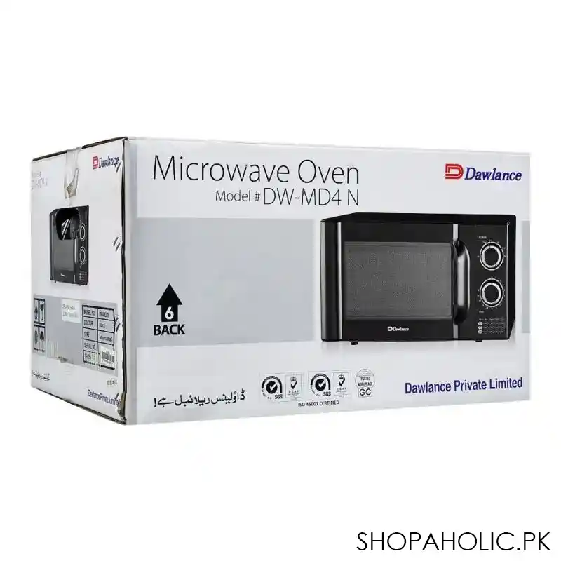 dawlance microwave oven, 20 liters, md 4 n black image2