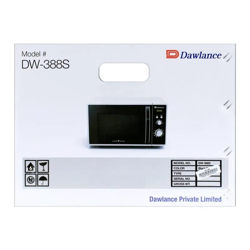 dawlance microwave oven, 23 liters, black, dw 388s image3