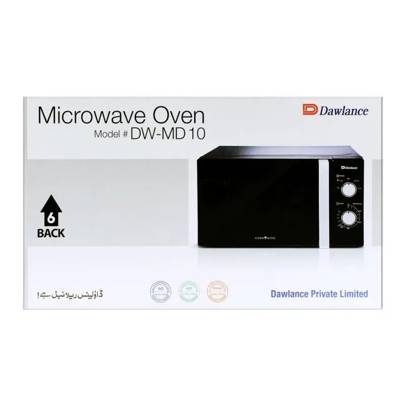 dawlance microwave oven, cooking series, 20 liters, black, dw md10 image2