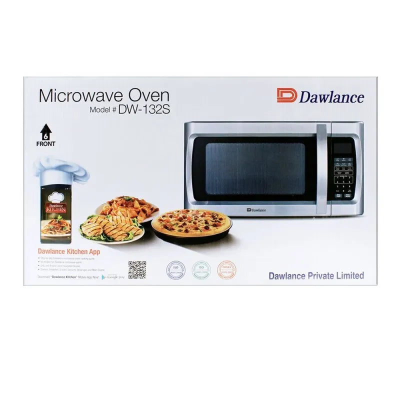 dawlance microwave oven with grill, 36 liters, black, dw 132s image2