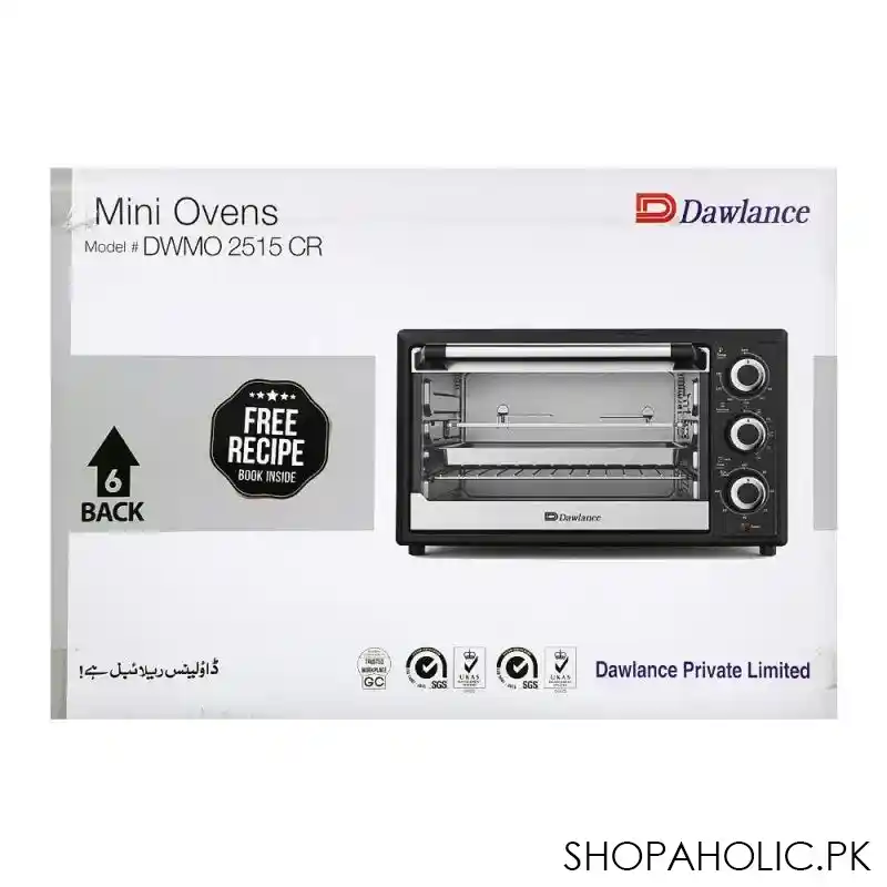 dawlance oven toaster, 20 liters, black, dwot 2515 image3