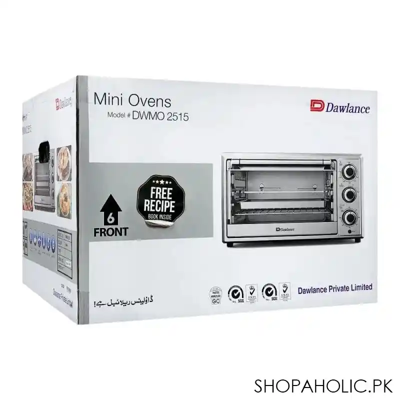 dawlance oven toaster, 25 liters, silver, dwot 2515 cr image2