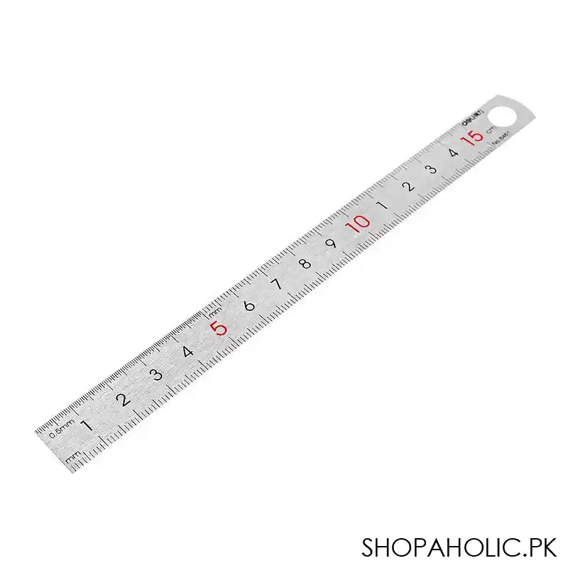 Deli 5.9in Scale Metal Ruler, E8461 - Image 2