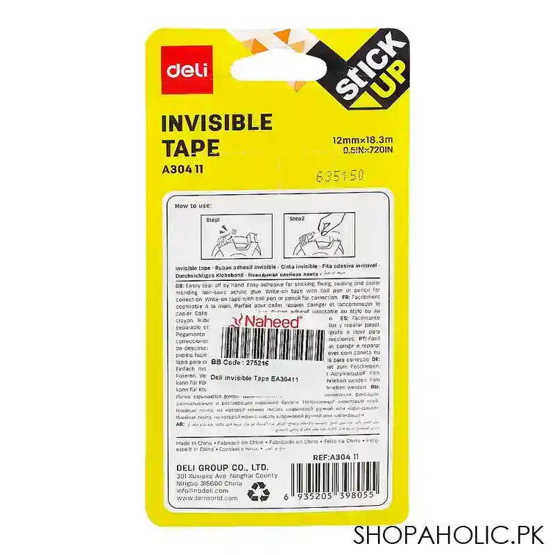 Deli Invisible Tape EA30411 - Image 2