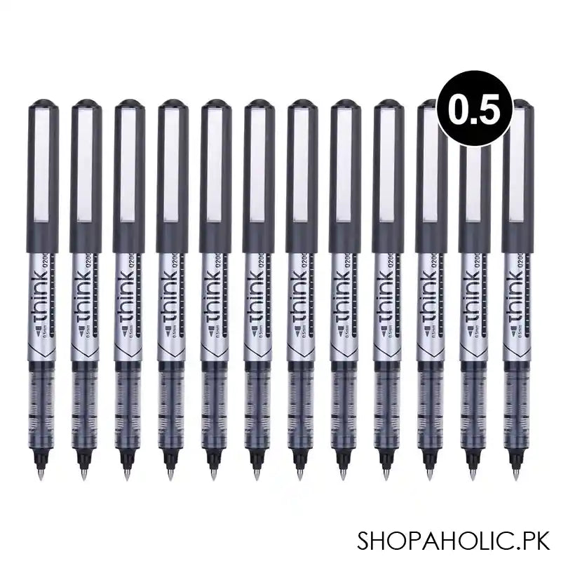 Deli Roller Pen, Tip 0.5mm, Black, 1-Piece, EQ20020 - Image 3