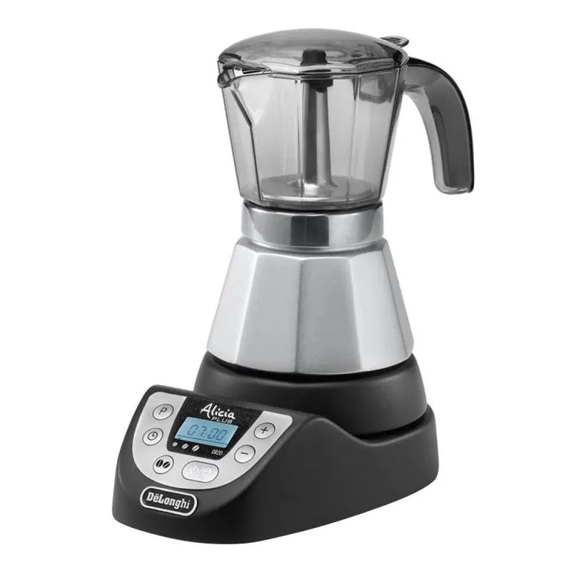 delonghi alicia plus electric moka coffee maker black/silver emkp42.b main image