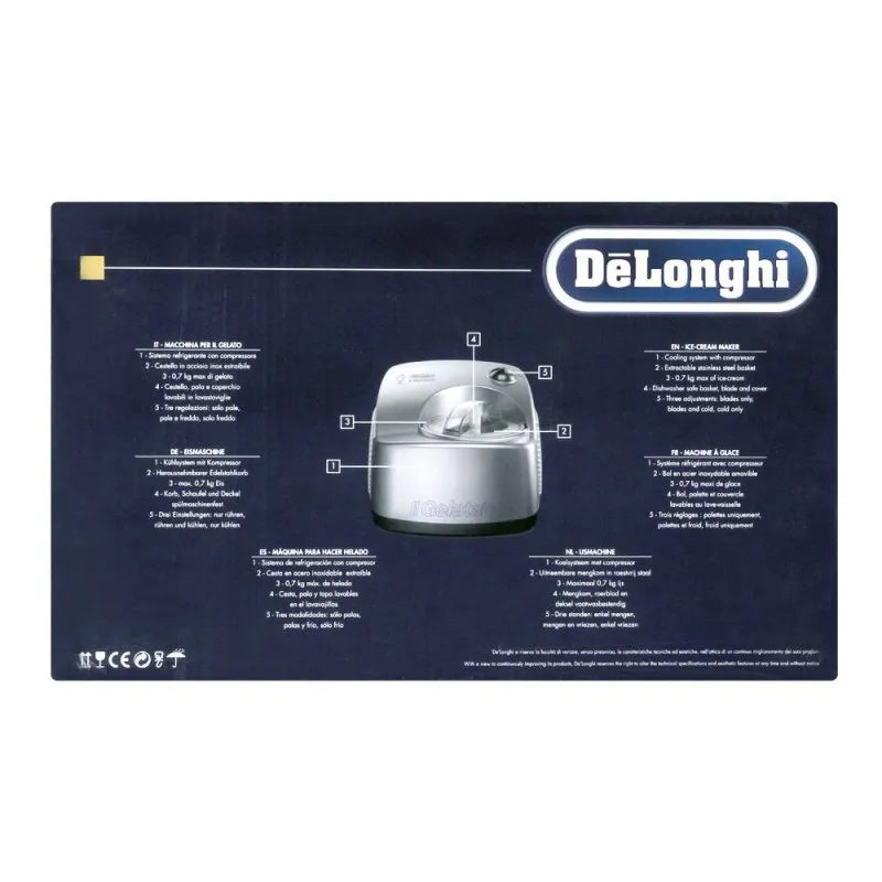 delonghi gellatio ice cream maker with compressor, ick6000 image3