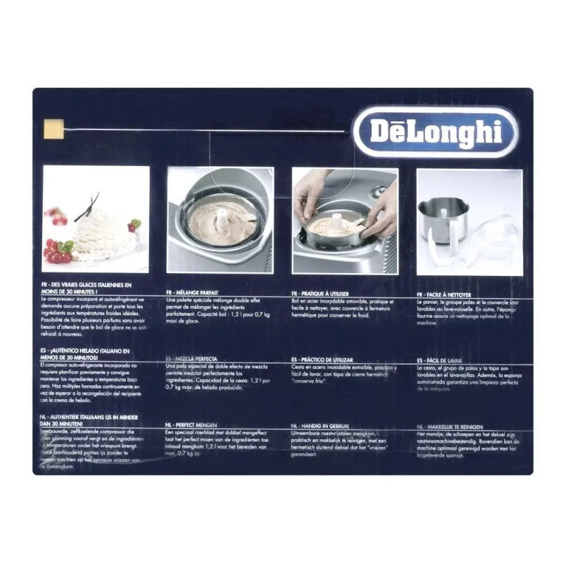 delonghi gellatio ice cream maker with compressor, ick6000 image4