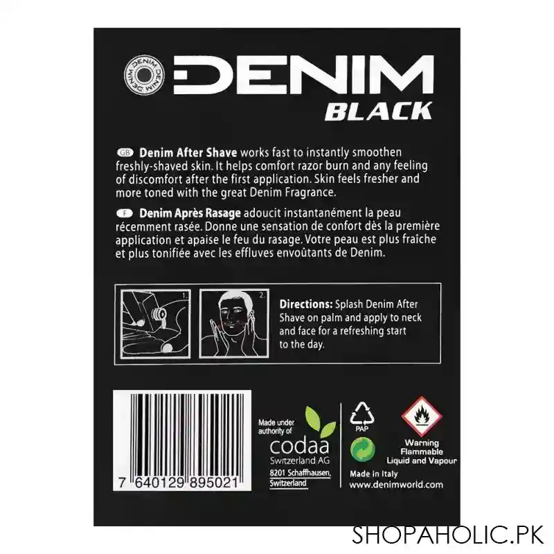 denim black after shave, 100ml image2