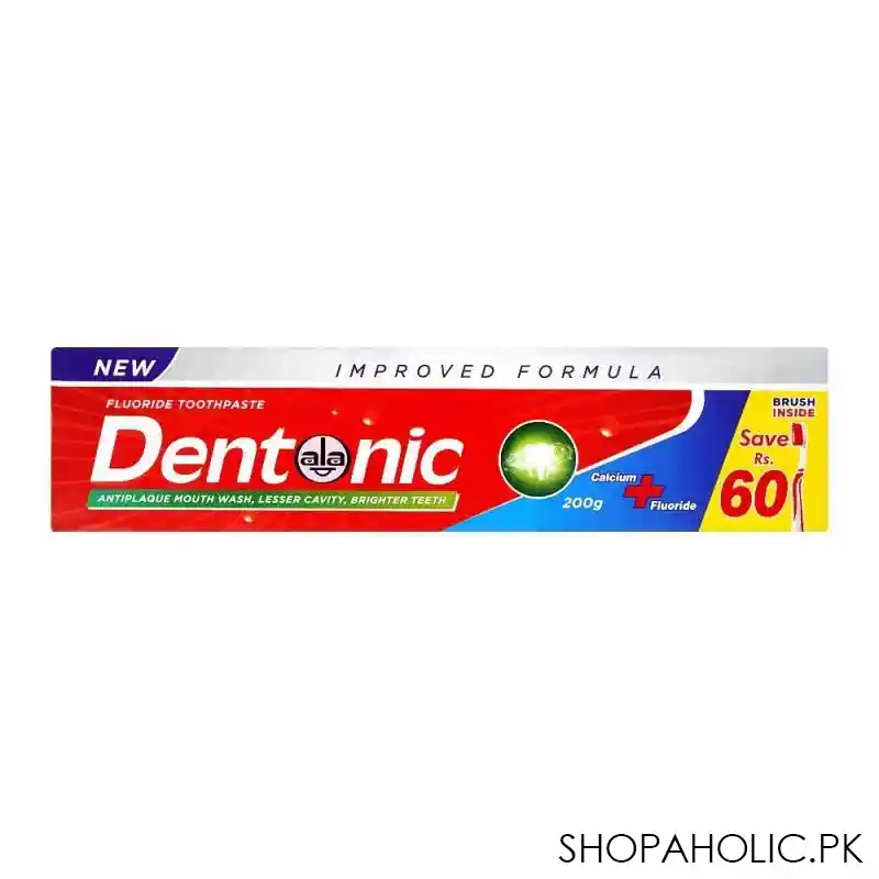 dentonic fluoride toothpaste brush pack, 200g image2