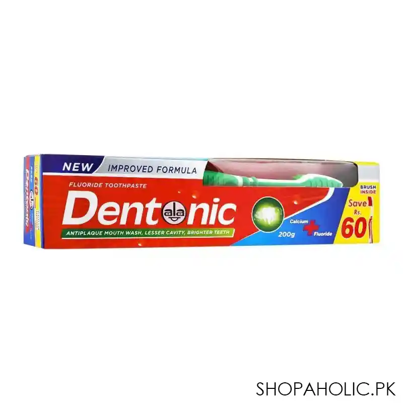 dentonic fluoride toothpaste brush pack, 200g main image