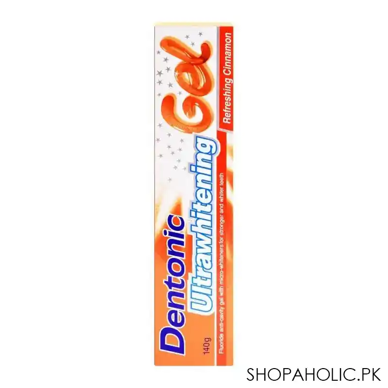 dentonic ultrawhitening refreshing cinnamon gel toothpaste, 140g image2