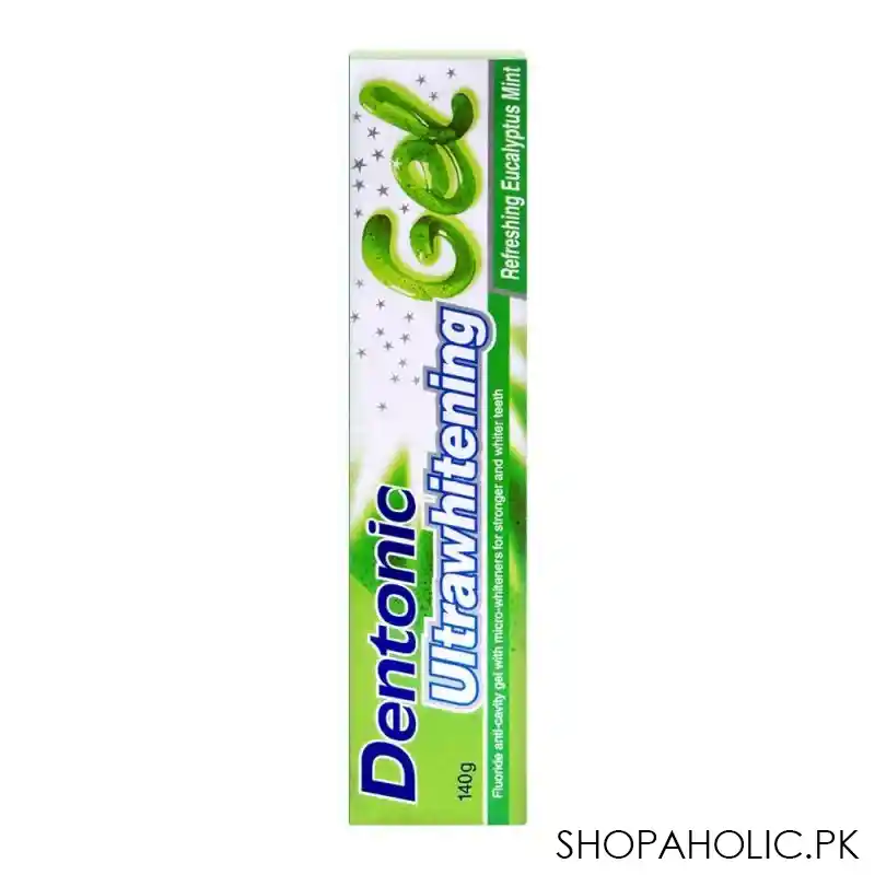 dentonic ultrawhitening refreshing eucalyptus mint gel toothpaste, 140g image2